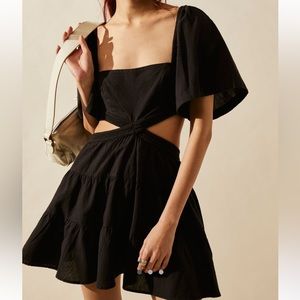 Free People Cross of Sunlight Mini Dress (blue)